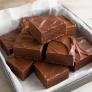 This Chocolate Marshmallow Fudge recipe is one of the easiest candy recipes you'll ever make. The marshmallow fluff gives it a smooth, creamy texture that pushes it over the top and makes every bite melt in your mouth!