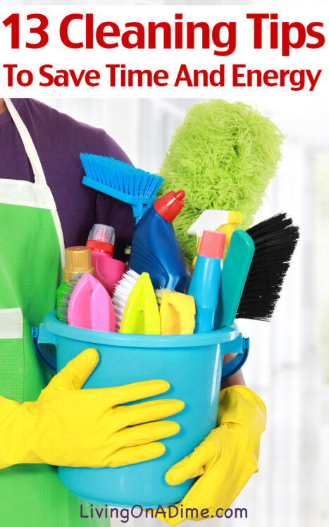 Are you doing too much work cleaning? Do you wish keeping everything clean and tidy was easier? Here you'll find some inspiration along with 13 quick cleaning tips to save time and energy so you don't have to spend as much time getting it all done!