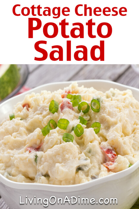 This cottage cheese potato salad is a cool and delicious salad perfect for barbecues and get togethers! Fancier and heartier than regular potato salad!