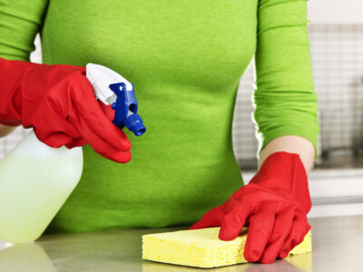 This easy countertop disinfectant recipe is a great disinfectant that works for most cleaning needs and will save you a lot of money buying it at the store!