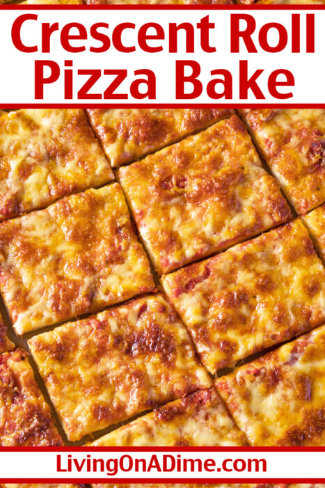 This easy pizza bake is one of our kids' favorite crescent roll recipes because it's easy to make and customize with your favorite pizza toppings with just a few minutes' work. It's so much cheaper than ordering pizza or eating out!