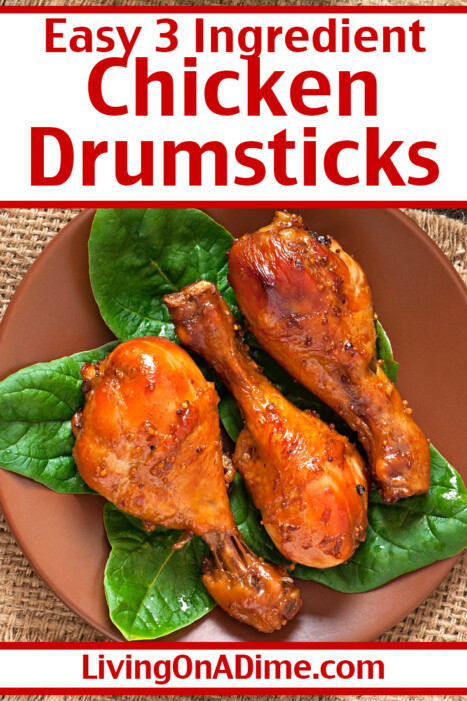 These easy 3-ingredient chicken drumstick recipes make the ultimate budget-friendly dinner—juicy, delicious, and coated in irresistible sauces your whole family will love. With slow cooker, oven, and grill options, you can have a satisfying, low-effort meal on the table with almost no work!