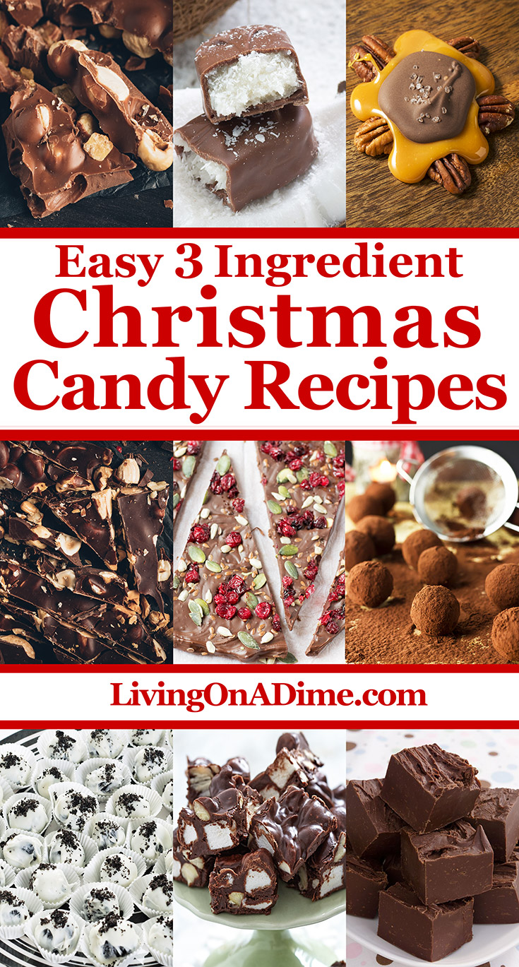 Here are 16 easy 3 ingredient Christmas candy recipes that make it easy for you to make rich and delicious Christmas candies, most with about 5 minutes' work! Try making these homemade Christmas candy recipes and you won't want to go back to store bought! These recipes are perfect for parties and family get-togethers! Everyone raves about how wonderful they taste!