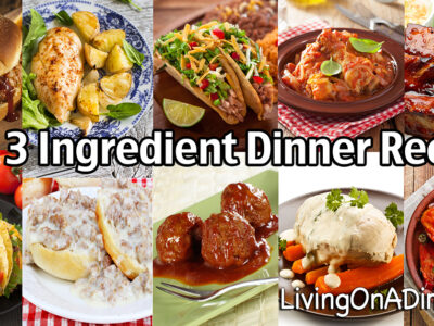 These 3 ingredient dinner recipes will make it easy to make cheap and delicious meals your family will love without spending a lot of time in the kitchen!