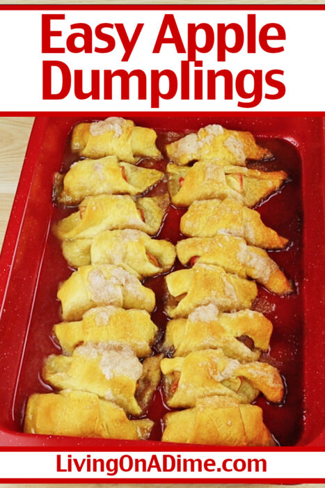 This apple dumplings recipe is an easy recipe with crescent rolls that you can make for a tasty dessert or snack!