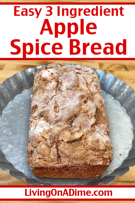 This Apple Spice Bread is soft, moist, and packed with sweet apple flavor and warm spices. This cake mix recipe comes together in minutes with just a few simple ingredients, yet tastes like it was made completely from scratch. Perfect for holidays, parties, or an everyday cozy treat!