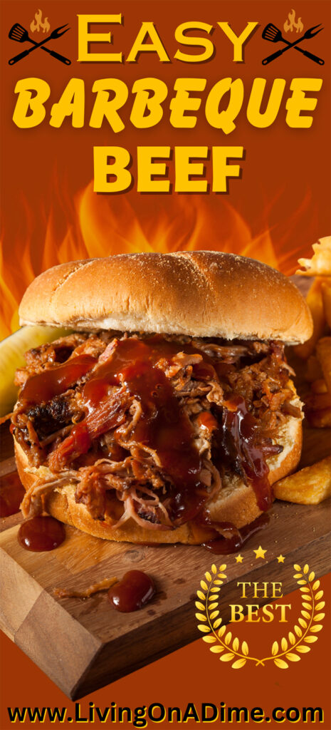 Here's an easy and delicious barbecue beef sandwiches recipe you can make in just a few minutes! It's a great way to use leftover pot roast!