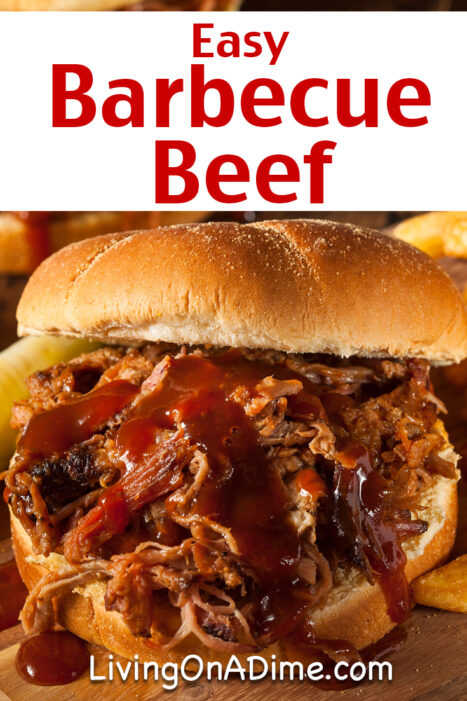 Here's an easy and delicious barbecue beef sandwiches recipe you can make in just a few minutes! It's a great way to use leftover pot roast!