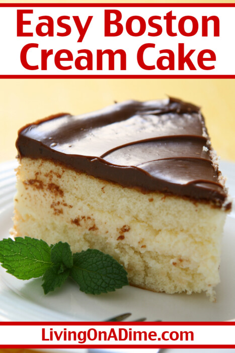 This easy Boston Cream Cake Recipe recipe gives the yummy flavor of Boston Cream Pie without all the mess and fuss of making Boston Cream Cake. It is as simple as baking a cake and frosting it.