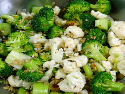 This easy broccoli salad recipe is a tasty green salad that is perfect for Christmas or other holidays and is also great on warm summer days! This broccoli salad is one of my family's favorite dishes at Christmas and Thanksgiving and it’s a great healthy side dish.