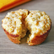 This easy butterscotch muffins recipe makes moist and tasty butterscotch flavored muffins with a crumbly cinnamon and sugar topping that's sure to please!