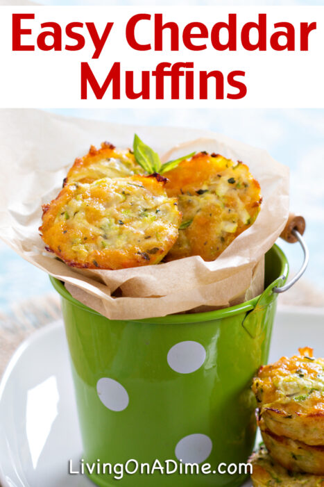 This cheddar muffin recipe is an easy muffin recipe great to throw together when you need an easy side dish! It goes with anything! Chicken, beef or pork! This is one of my husband's favorite dishes and I know your family will love it too!