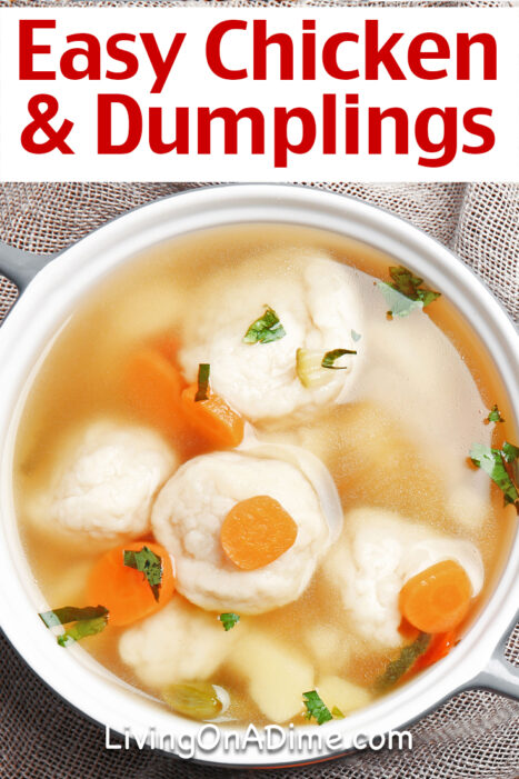 This easy chicken and dumplings recipe is an easy way to make chicken and dumplings like mom and grandma used to make! It's a perfect comfort food!