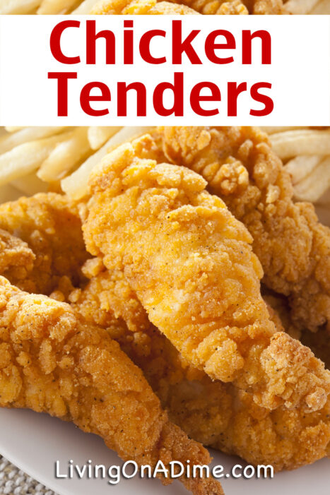 Try this delicious homemade chicken tenders recipe, which is part of a quick and easy dinner menu that includes easy vegetables and a simple pie recipe.