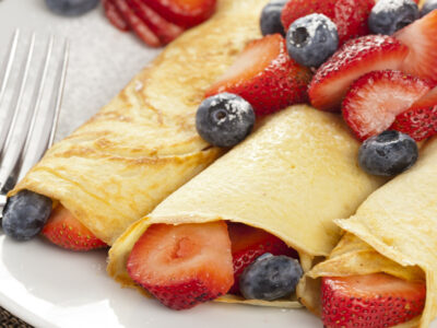 This easy crepes recipe is one of our favorite recipes! A simple and delicious recipe for French style crepes, easy to make with ingredients you already have!