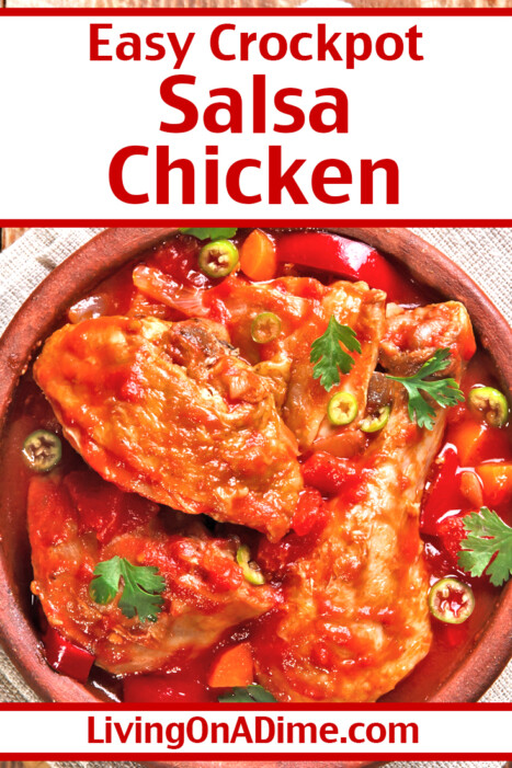 This easy Crockpot Salsa Chicken recioe is a dump-and-go dinner that’s full of flavor with almost no effort! A budget-friendly, family favorite that’s as versatile as it is delicious!