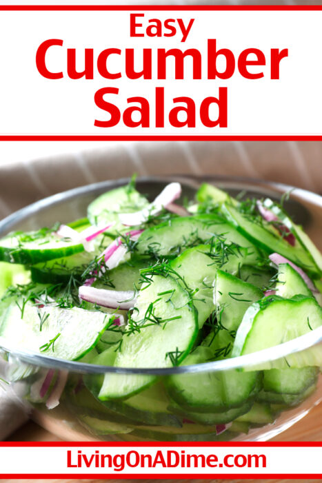 This easy cucumber salad recipe is a bright, seasonal side dish. It's a cool and delicious cucumber and onion salad with vinegar you'll love!