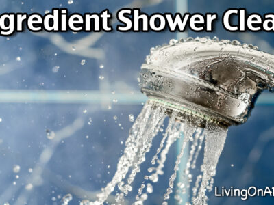 Here is an inexpensive homemade daily shower cleaner recipe you can use to reduce how often you have to clean the shower. It's easy to make with common ingredients!