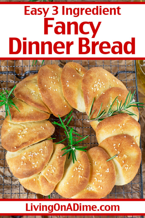 This fancy dinner bread recipe makes an easy and tasty pull apart bread to go perfectly with any meal, starting with canned biscuits! Season with your choice of seasonings matching the theme of the meal you will be serving. Your family or guests will love it!