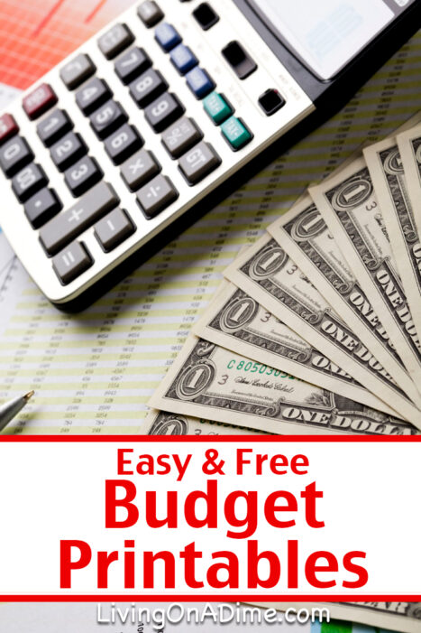 If you struggle with how to make a budget, these easy printable budget forms help you make a simple family budget without a lot of stress!