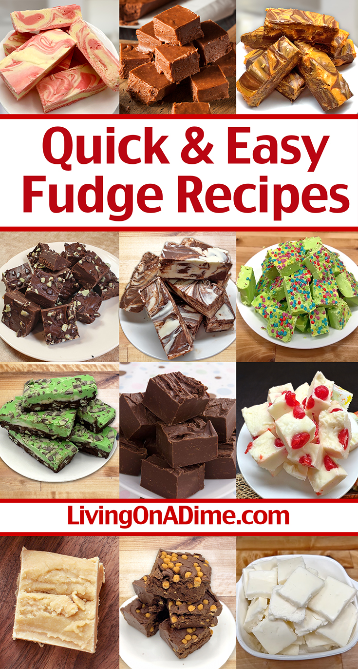 Easy Fudge Recipes - Peanut Butter, Chocolate, Cheesecake & More