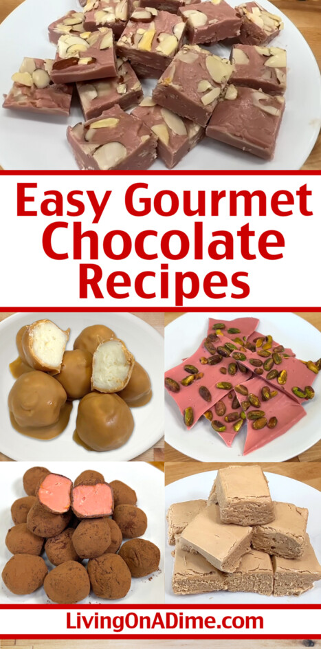 These easy gourmet chocolate recipes use high-quality ruby and blonde chocolate to make smooth, creamy treats that taste just like candy shop favorites!