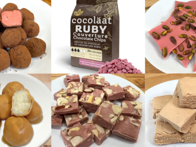 These easy gourmet chocolate recipes use high-quality ruby and blonde chocolate to make smooth, creamy treats that taste just like candy shop favorites!