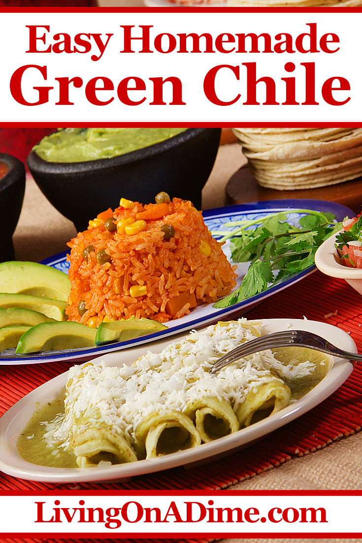 Easy Green Chile Recipe! Quick And Delicious! Living On A Dime