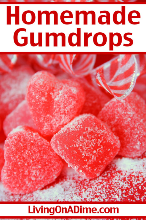 This easy gumdrops recipe makes tasty homemade jelly candies in your choice of flavors! Get this and more Valentine's Day candy recipes and treats here!