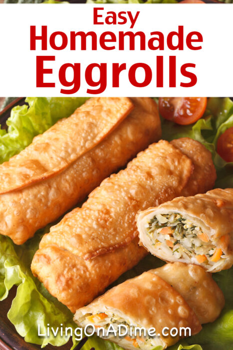 This easy homemade eggrolls recipe makes the best eggrolls! Eggrolls are delicious, super easy to make and a lot less expensive than buying them at the restaurant!