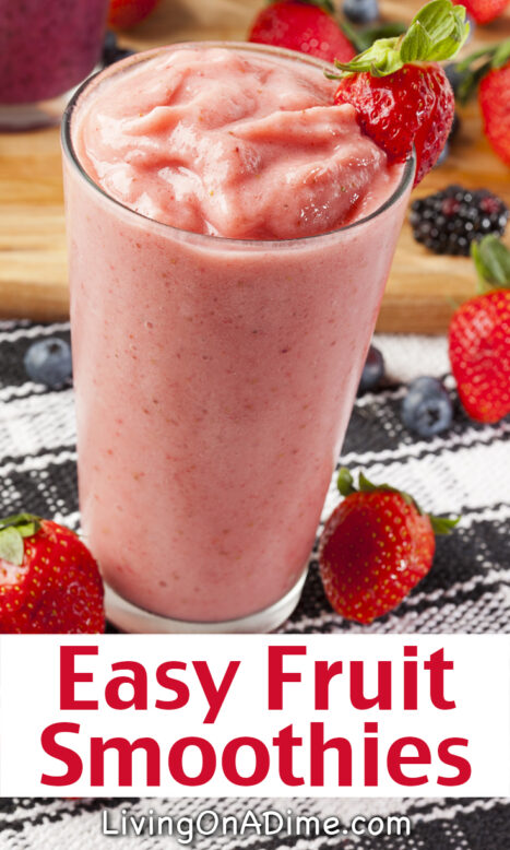 Try this Homemade Fruit Smoothies Recipe, along with lots of extra add-in suggestions to give you lots of variety! They are both healthy and delicious!