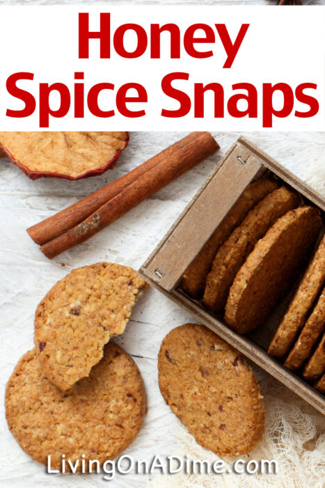 This easy honey spice snaps recipe makes tasty drop cookies that kids and familes love and that are an easy take along treat for parties! With honey, ginger, cinnamon and more, they have a wonderful homey flavor!