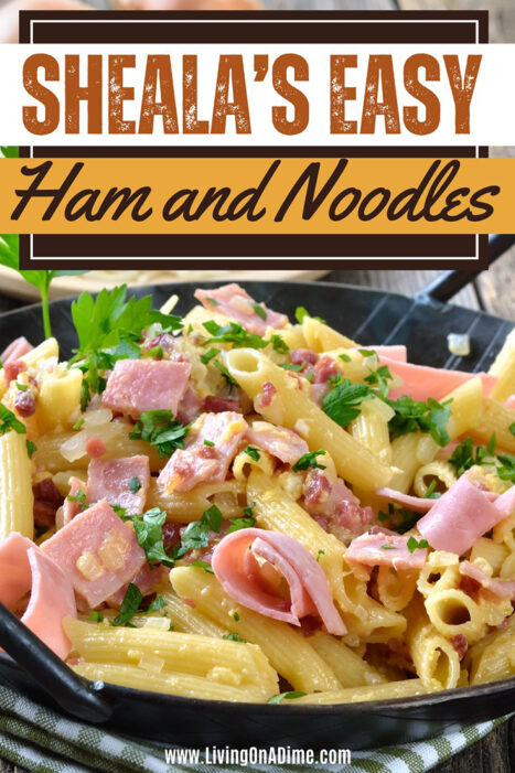 This ham and noodles casserole recipe is quick and easy and kids love it! Just 5 minutes preparation for a tasty meal without a lot of work!