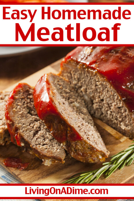 This easy meatloaf recipe is a super delicious traditional meatloaf recipe that is easy to make with just 5 minutes' prep time! This is an easy family dinner idea that everyone loves!