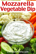 This Easy Creamy Mozzarella Veggie Dip Recipe is the perfect way to add a cheesy kick to your favorite fresh vegetables! Made with a rich blend of mayonnaise, sour cream, grated mozzarella, Parmesan, and flavorful seasonings, this dip is smooth, creamy, and irresistibly delicious.