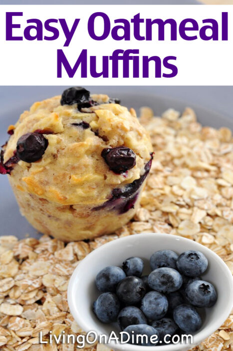 This easy oatmeal muffins recipe is super easy to make and EVERYONE love them! You can easily add berries, chocolate chips, raisins to add extra pizzaz!