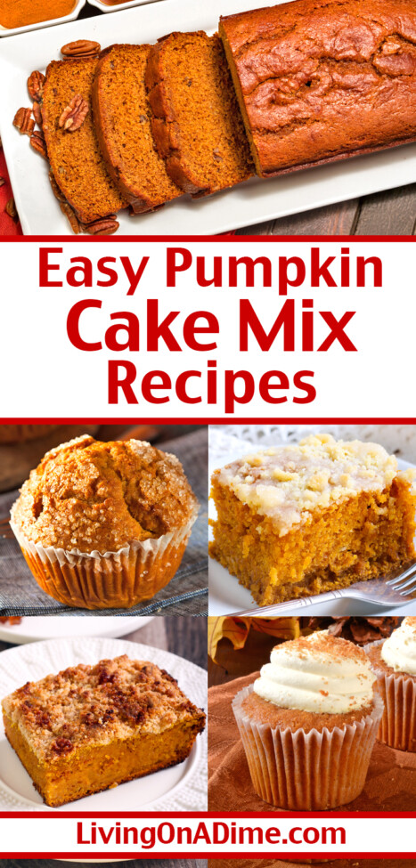 These easy pumpkin recipes are the perfect fall treats! From easy pumpkin bread and muffins to cupcakes and a rich Pumpkin Crunch recipe, you’ll love these simple cake mix recipes that make holiday baking effortless!