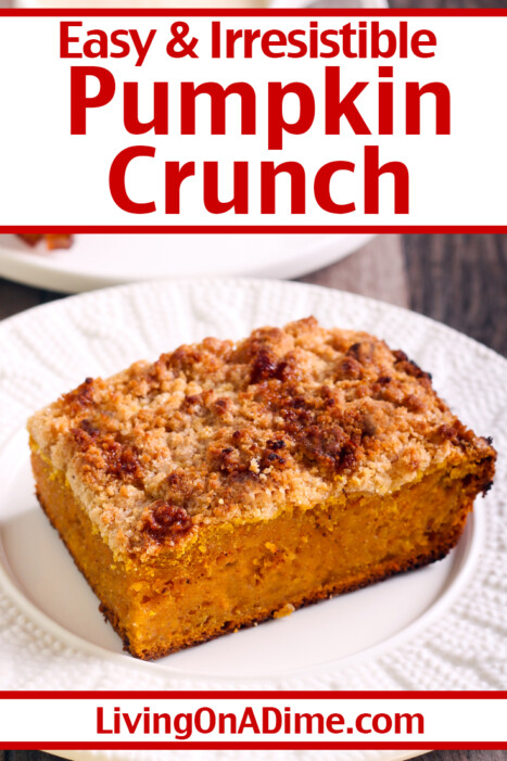 This easy Pumpkin Crunch recipe is the perfect fall dessert with layers of creamy pumpkin, buttery cake topping, and crunchy nuts. Made with simple ingredients, it’s a crowd-pleasing cake mix recipe that’s great for holidays, potlucks, or anytime you’re craving a cozy treat.