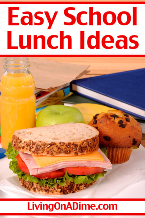 Do you rack your brain trying to make lunches your kids will eat? These 15 cheap and easy school lunch ideas will save you lots of money and time while satisfying your picky eaters!