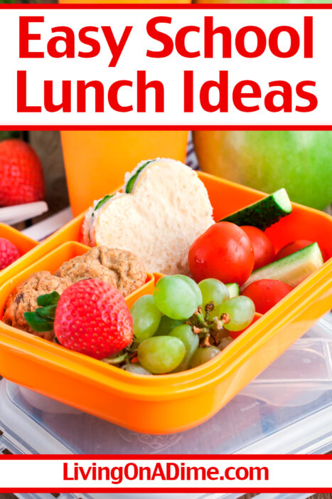 Do you rack your brain trying to make lunches your kids will eat? These 15 cheap and easy school lunch ideas will save you lots of money and time while satisfying your picky eaters!