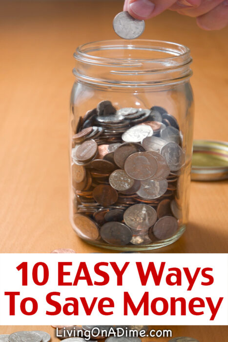 Here are 10 EASY ways to save money that can make a huge impact on your family budget and leave you with money for the things that are most important.
