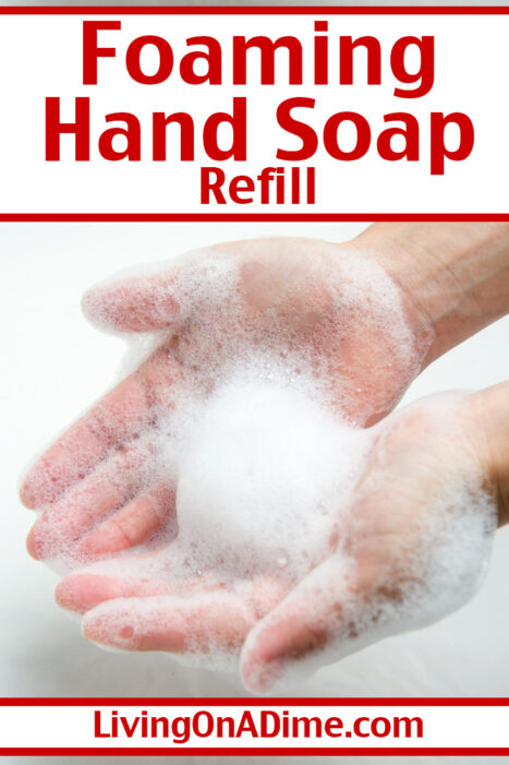 This easy foaming hand soap refill recipe is a quick and simple way to save on hand soap. You can refill your soap for just pennies a bottle!