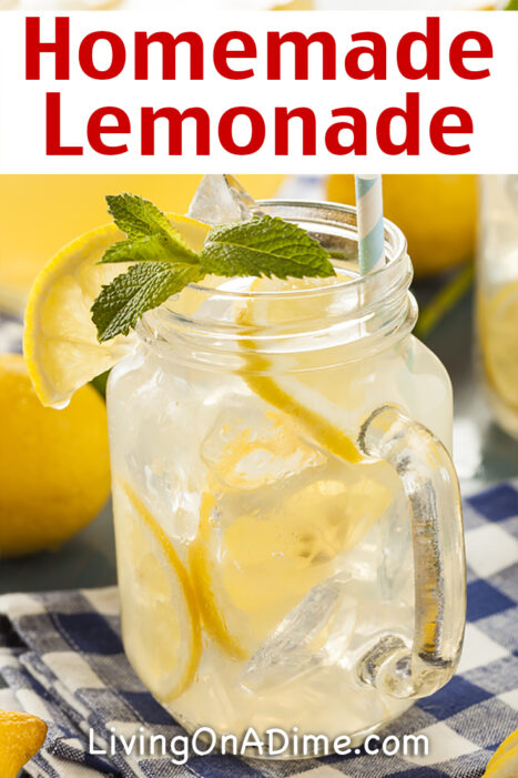 This fresh homemade lemonade recipe is quick and easy, the perfect refreshing treat on hot summer days! Includes an easy Strawberry Lemonade!