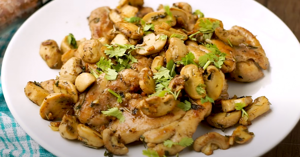 Garlic Mushroom Chicken Recipe - One Pan Dinner Perfection!