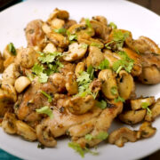 This garlic mushroom chicken recipe makes an easy and delicious restaurant-quality meal your family is sure to love! Boneless chicken, fresh mushrooms and garlic, seasoned to perfection make this a tasty recipe you will want to add to your list of favorite recipes. It's easy to make in 10-15 minutes.