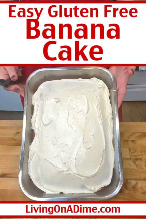 This easy gluten free banana cake recipe tastes so good that nobody will even know it's gluten free! Moist, soft, and full of sweet banana flavor, everyone will love it! It's easy to make, even for beginners, so go ahead, treat yourself today!