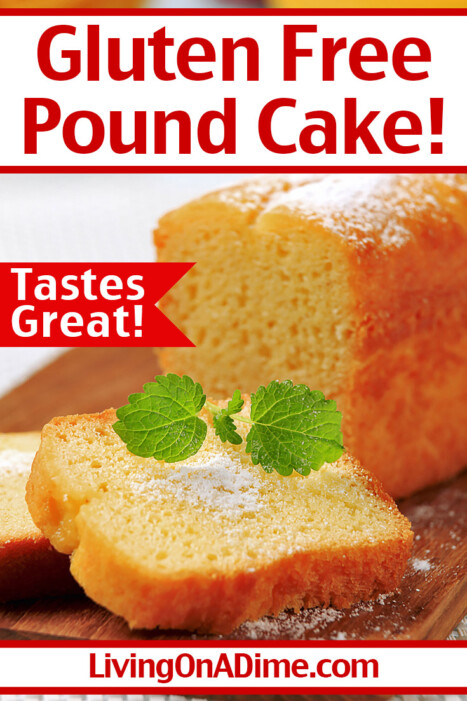 This easy gluten free pound cake recipe makes a tasty dairy free gluten free pound cake with a taste and texture just as delicious as the original! If you have had to go gluten free or dairy free and you miss your favorite baked goods, you will definitely want to try this recipe! It is a perfect snack as-is or topped with strawberries, whipped cream or vanilla glaze!