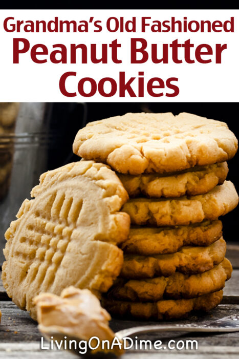 This old fashioned peanut butter cookies recipe is the homemade cookies recipe my great grandma and grandma made! These cookies are super delicious and easy to make. Your family will love them!