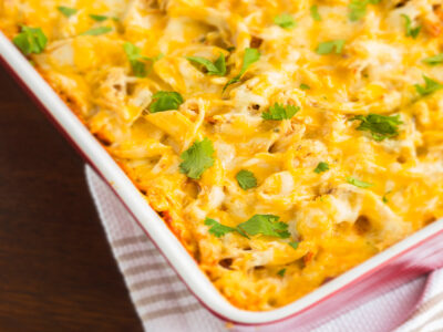 This tasty green chili chicken pasta recipe is a delightful Mexican-inspired dish that your family will absolutely adore. Unlike your ordinary pasta dish, this easy casserole offers a lively Mexican twist that will awaken your taste buds. Not only is it a fantastic way to use leftover chicken, but the family won't even realize that they are enjoying leftovers!