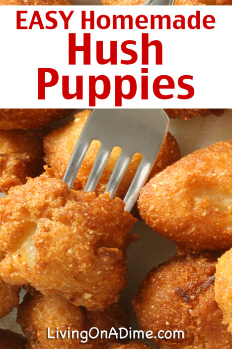 This easy homemade hush puppies recipe makes tasty golden hush puppies just like your favorite restaurant! Crisp and buttery on the outside and delicious and moist and tender on the inside, they are the perfect complement to all kinds of meals!